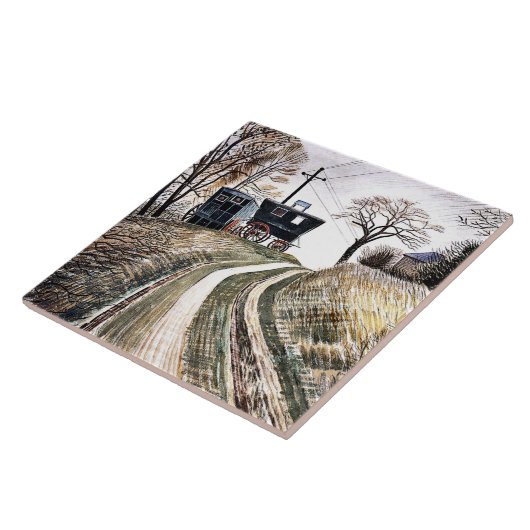 Eric Ravilious - Caravans, タイル (側面)