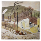 Eric Ravilious - Cement Works No. 2 タイル (正面)