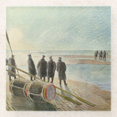 Eric Ravilious - Dangerous Work at Low Tide, ガラスコースター (正面)