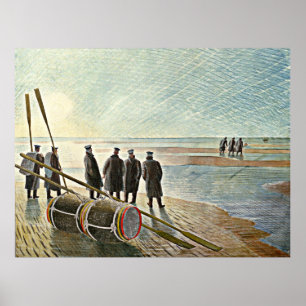 Eric Ravilious - Dangerous Work at Low Tide ポスター