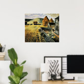 Eric Ravilious - Furlongs ポスター (ホームオフィス)