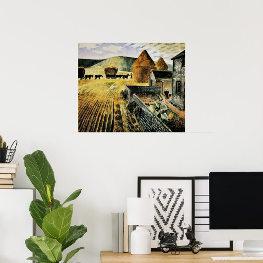 Eric Ravilious - Furlongs ポスター (ホームオフィス)