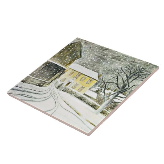 Eric Ravilious - Hallstead Road in Snow, タイル (側面)