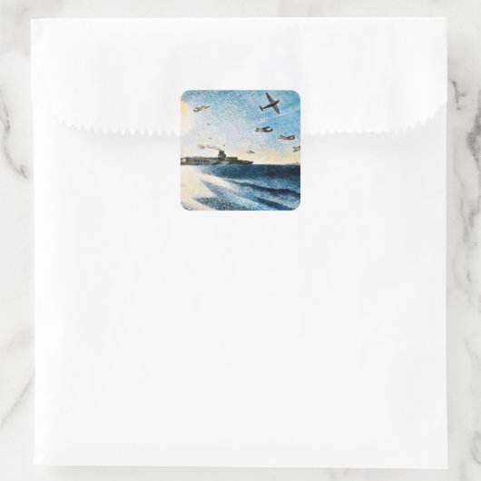 Eric Ravilious - HMS北極圏で輝く スクエアシール (バッグ)