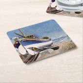 Eric Ravilious - Lifeboat at Adelburgh,  スクエアペーパーコースター (アングル)