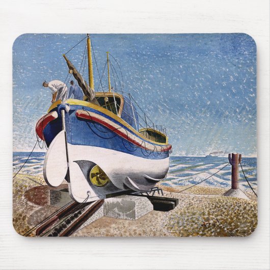 Eric Ravilious - Lifeboat at Adelburgh,  マウスパッド (正面)