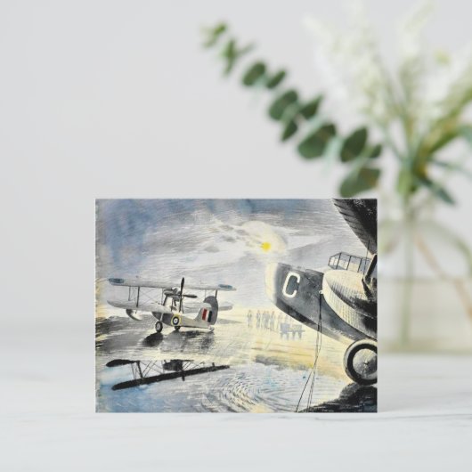 Eric Ravilious - Morning on the Tarmac ポストカード (スタンド正面)