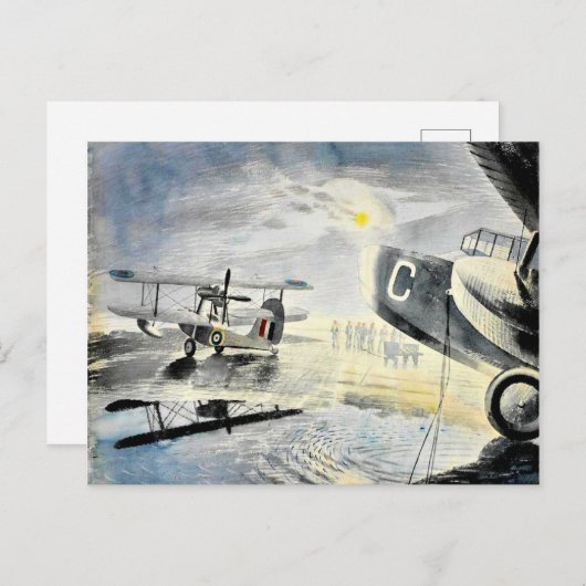 Eric Ravilious - Morning on the Tarmac ポストカード (正面/裏面)