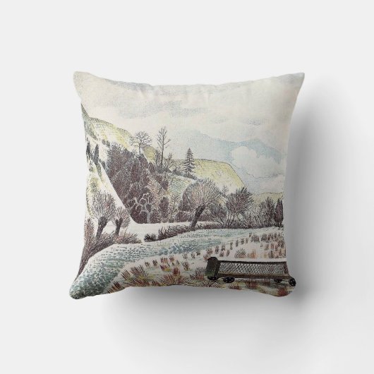 Eric Ravilious - New Year's Snow, クッション (裏面)