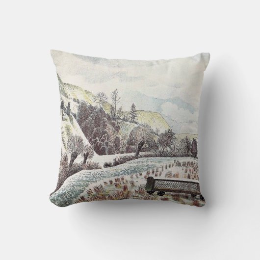 Eric Ravilious - New Year's Snow, クッション (正面)