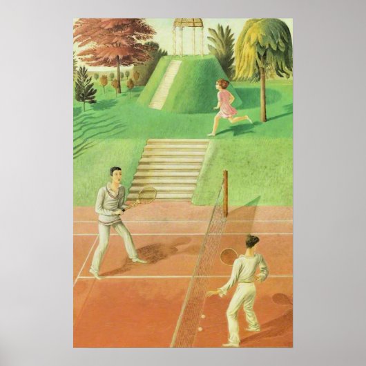 Eric Ravilious painting, Tennis,  ポスター (正面)