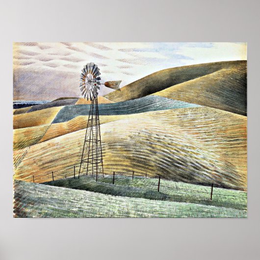 Eric Ravilious painting, Windmill ポスター (正面)