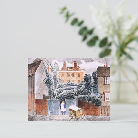Eric Ravilious、The Vicarage、魔法現実主義 ポストカード (スタンド正面)