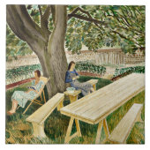 Eric Ravilious - Two Women in a Garden, fine art タイル (正面)
