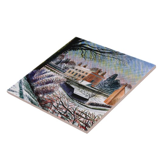 Eric Ravilious、Vicarage in Winter タイル (側面)