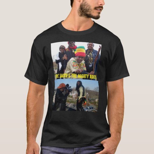 ERIC SMITH & THE MIGHTY ROOTS ベーシックダークTシャツ Tシャツ (正面)
