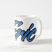 Eric Vorname Name blue Tasse Kaffeetasse コーヒーマグカップ (正面右)