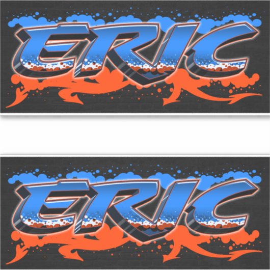 Eric Vorname Name Graffiti Aufkleber Sticker シール (正面)