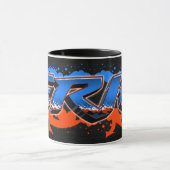 Eric Vorname Name Graffiti blue orange Tasse マグカップ (中央)