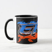 Eric Vorname Name Graffiti blue orange Tasse マグカップ (左)
