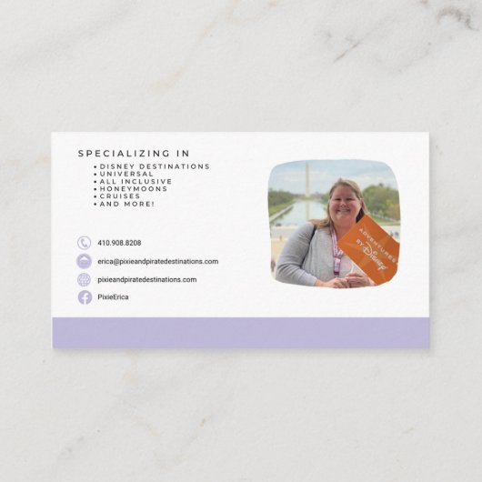 Ericaカスタムのカード |編集不可 名刺 (裏面)