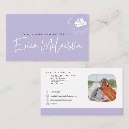 Ericaカスタムのカード |編集不可 名刺 (正面/裏面)