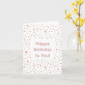 Erica紙吹雪水彩ドット誕生日カード カード (黄色い花)