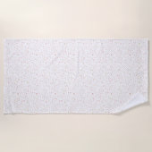 Erica紙吹雪水彩ドット ビーチタオル (正面)