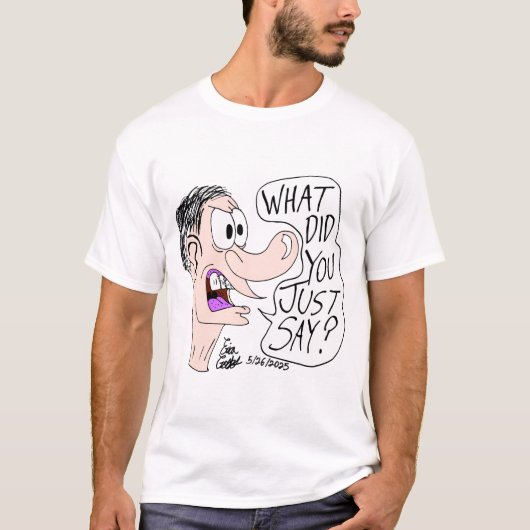Erica Crooks Comics - 何て言ったの? Tシャツ (正面)