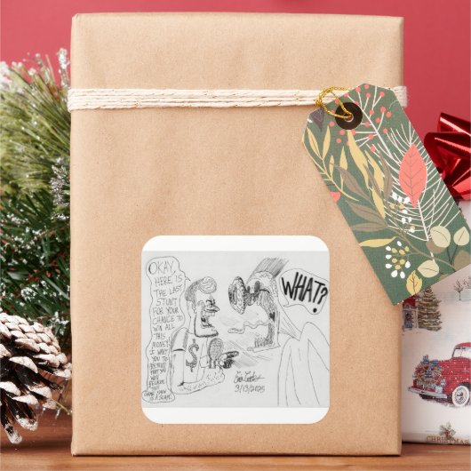 Erica Crooks Comics : Game Show scam スクエアシール (クリスマス)