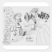 Erica Crooks Comics : Game Show scam スクエアシール (正面)