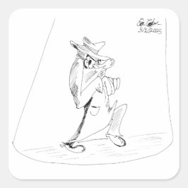 Erica Crooks Comics - sneaky villain man スクエアシール