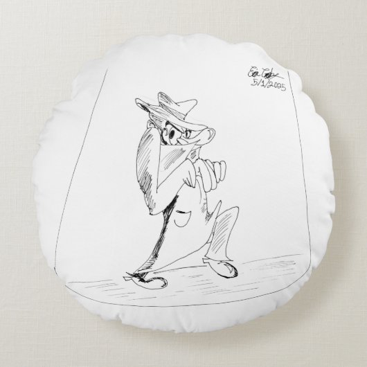 Erica Crooks Comics - sneaky villain man ラウンドクッション (正面)