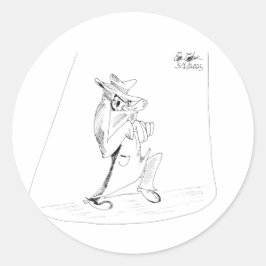 Erica Crooks Comics - sneaky villain man ラウンドシール