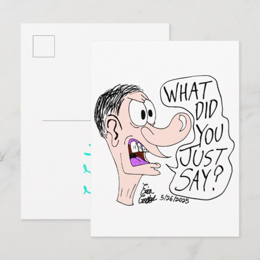 Erica Crooks Comics - What did you just say ? ポストカード (正面/裏面)