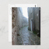 Erice Sicilyはがきに雨の通り ポストカード (正面/裏面)