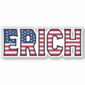 Erich Name Vorname USA Sticker Stickerset シール (正面)