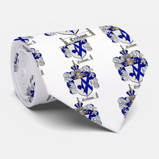 ERICKSONの家紋- ERICKSONの紋章付き外衣 ネクタイ (ロール)