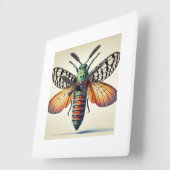 Ericodesma Insect Dorsal View 010824IREF207 - Wate スクエア壁時計 (傾斜)