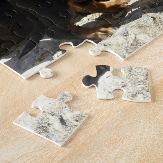 Eridoxのダックスフントのカルマの子犬のパズル ジグソーパズル (側面)