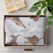 Eridox赤いチョコレートダックスフントは子犬をまだらにします 薄葉紙 (ギフト)