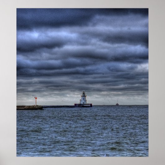 Erie Lighthouse Poster ポスター (正面)