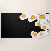 Erie Surveillance:宇宙からのGeese Monitoring ビーチタオル (正面)