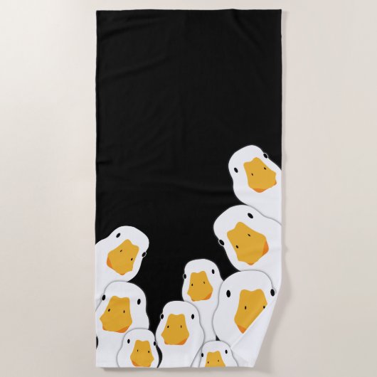 Erie Surveillance:宇宙からのGeese Monitoring ビーチタオル (正面)