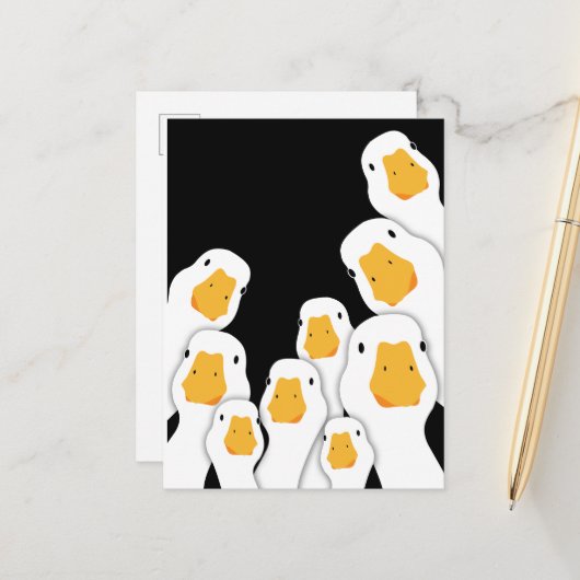 Erie Surveillance:宇宙からのGeese Monitoring ポストカード (正面/裏面インサイチュ)