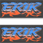Erik Vorname Name Graffiti Aufkleber Sticker シール (正面)