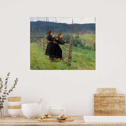 Erik Werenskiold September ポスター (キッチン)