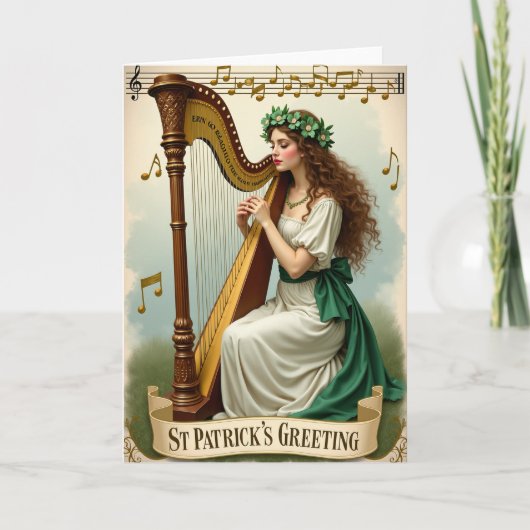 Erin Go Bragh ハープ音楽カード カード (正面)