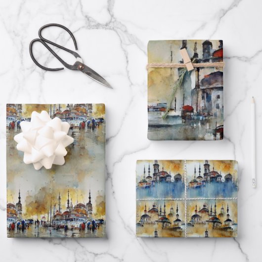 Erinnerungen an Istanbul Geschenkpapier Set ラッピングペーパーシート (正面)
