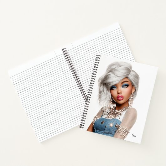 Eris Monei Editorial Portrait – Personalized  ノートブック (内部)